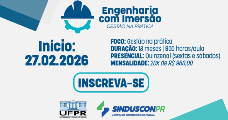 SindusconPR e UFPR lançam Especialização focada em Gestão na Prática
